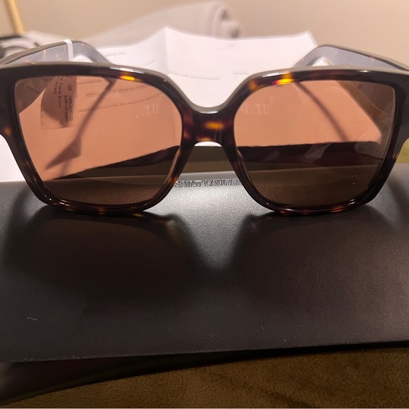YSL SL M9N 003 square, tortoise sunglasses - Picture 2 of 14